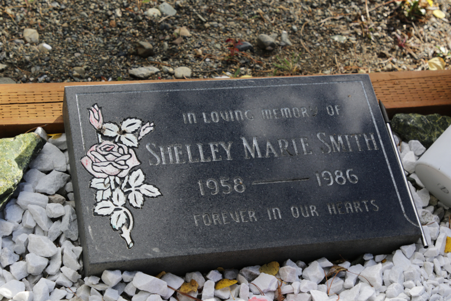Grave of Shelley Marie Smith in the Atlin Cemetery, BC