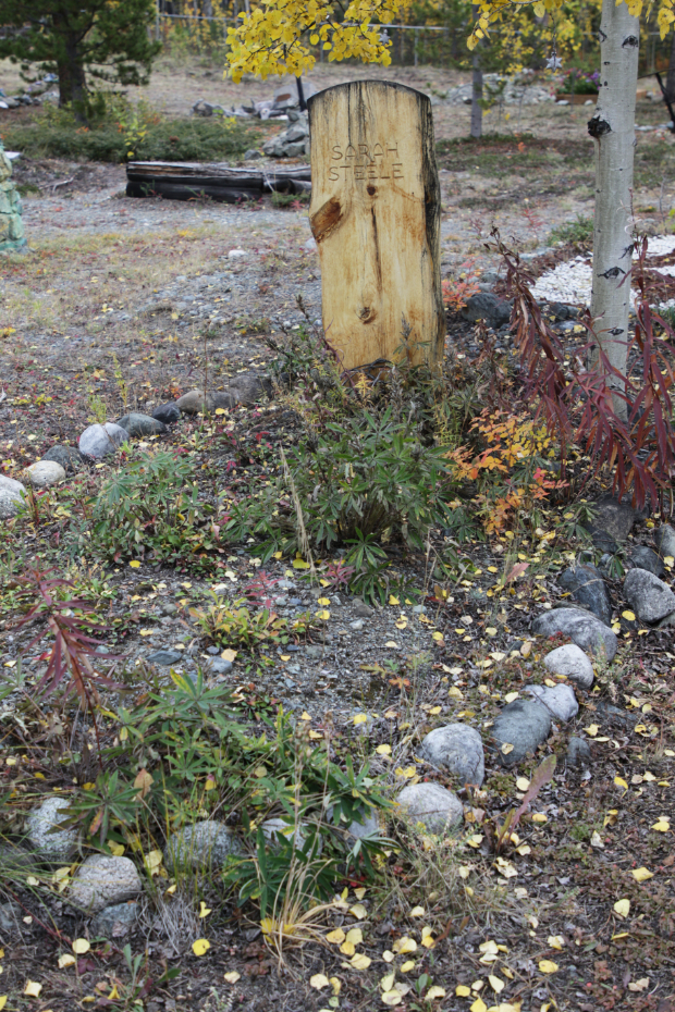 Grave of Sarah Steele in the Atlin Cemetery, BC