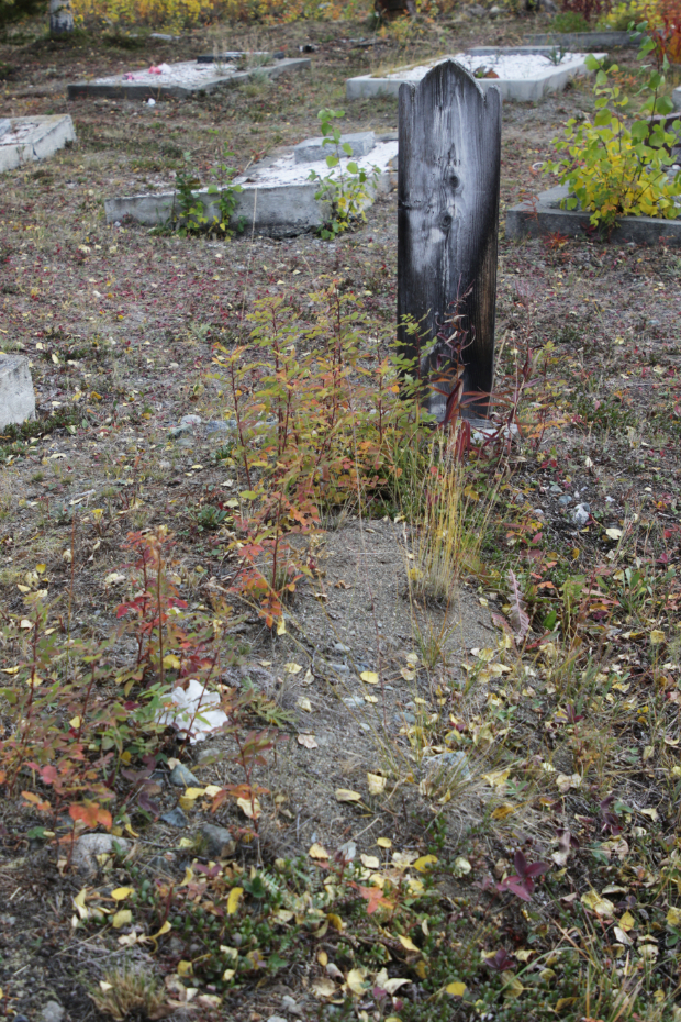 Grave of an unknown person in the Atlin Cemetery, BC