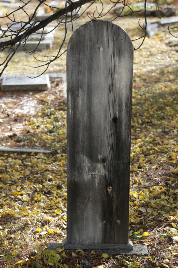 Grave of an unknown person in the Atlin Cemetery, BC
