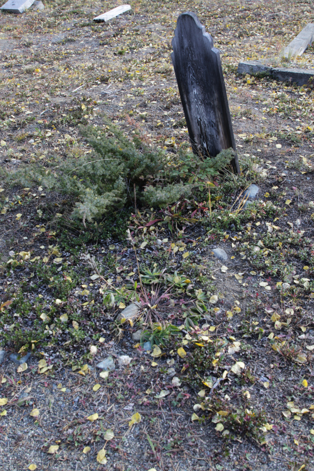 Grave of an unknown person in the Atlin Cemetery, BC