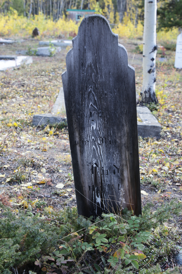 Grave of an unknown person in the Atlin Cemetery, BC