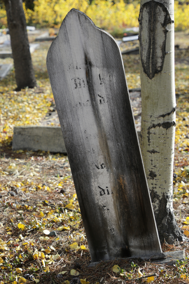 Grave of ... in the Atlin Cemetery, BC