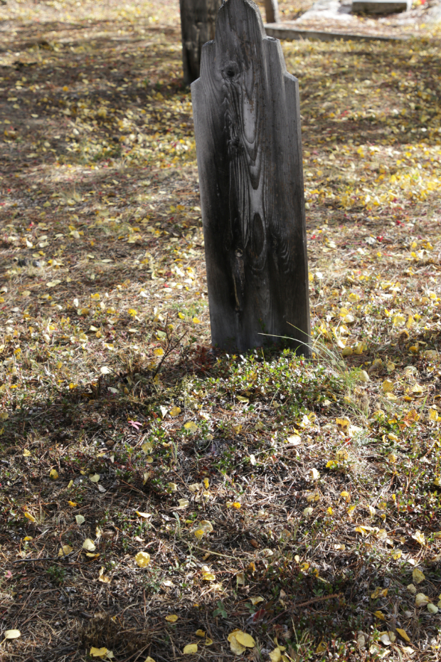 Grave of an unknown person in the Atlin Cemetery, BC