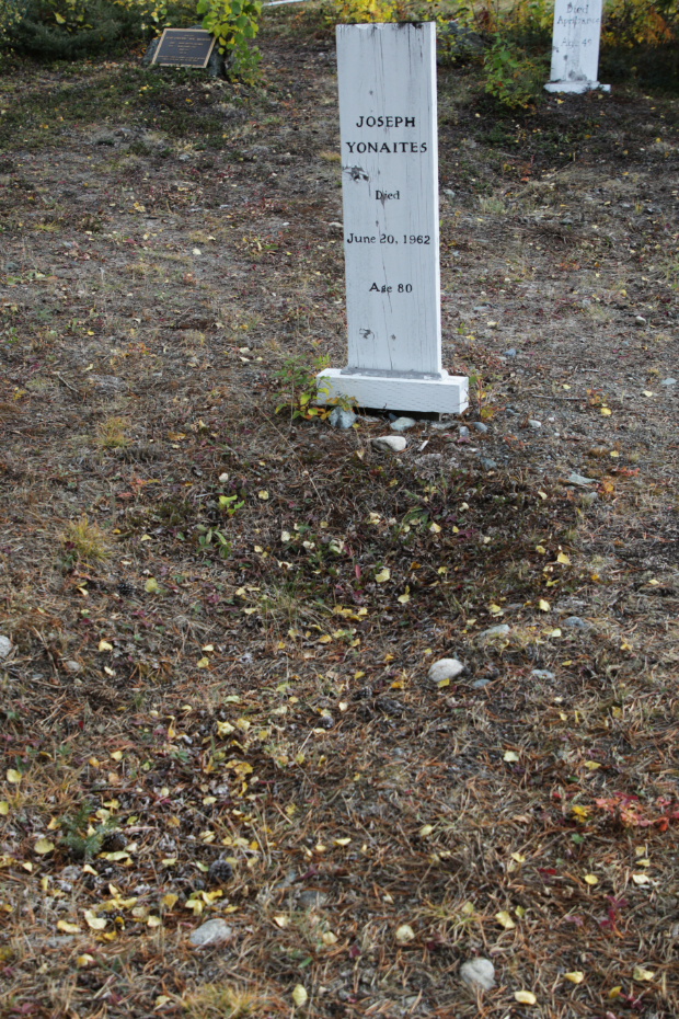 Grave of Joseph Yonaites in the Atlin Cemetery, BC