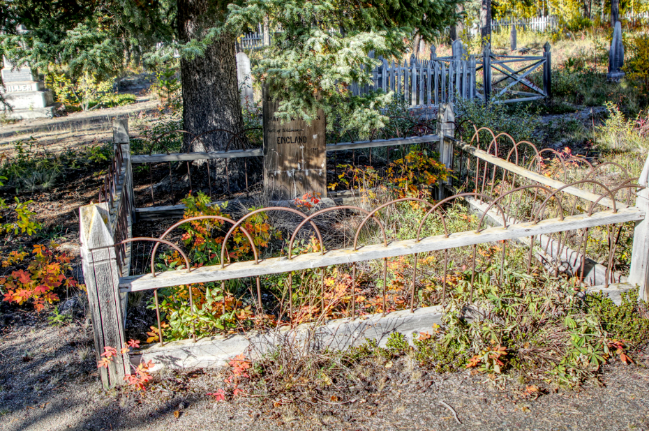 Grave of Daniel Burnyeat in the Atlin Pioneer Cemetery, BC