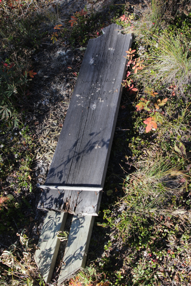 Grave of William Francis Kent in the Atlin Pioneer Cemetery, BC