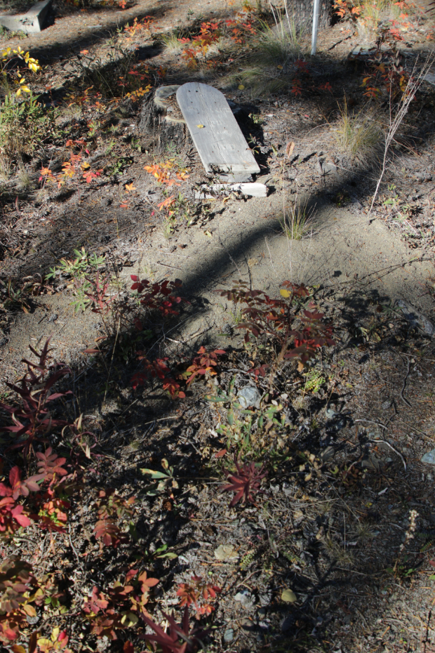 Grave of Mary A. Turner in the Atlin Pioneer Cemetery, BC