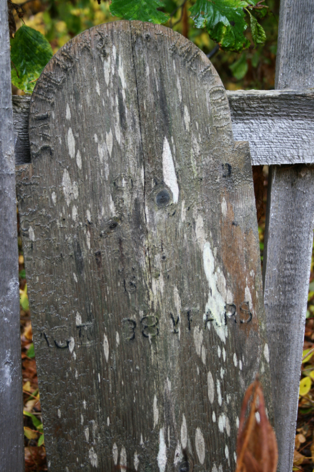 Grave of an uncertain person (but one of two people) in the Glenora Cemetery, BC