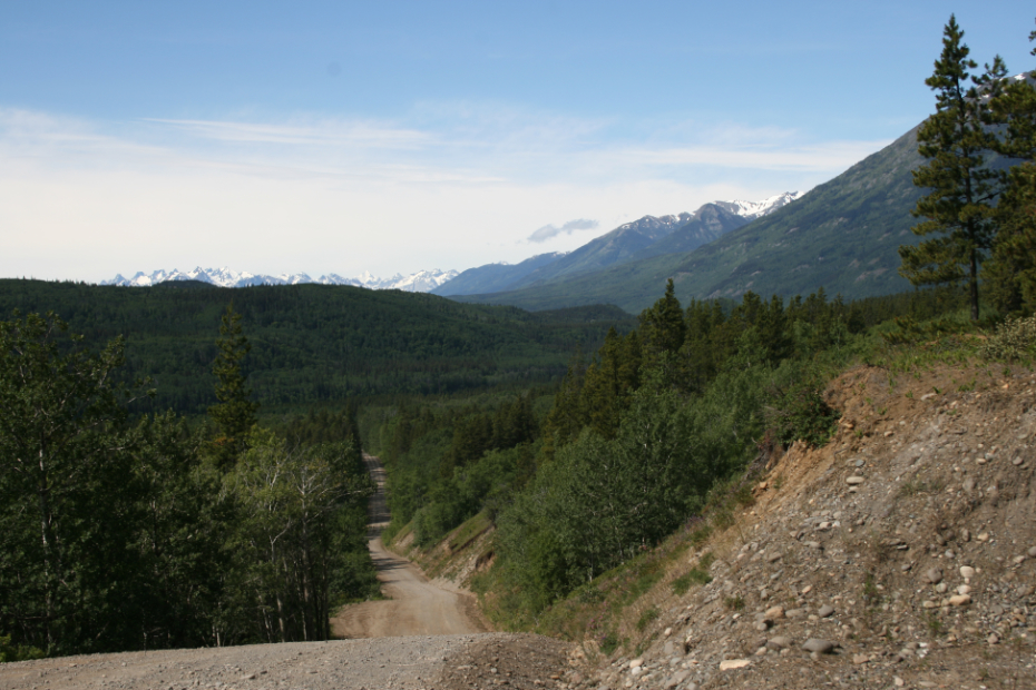 The road to the Glenora Cemetery, BC