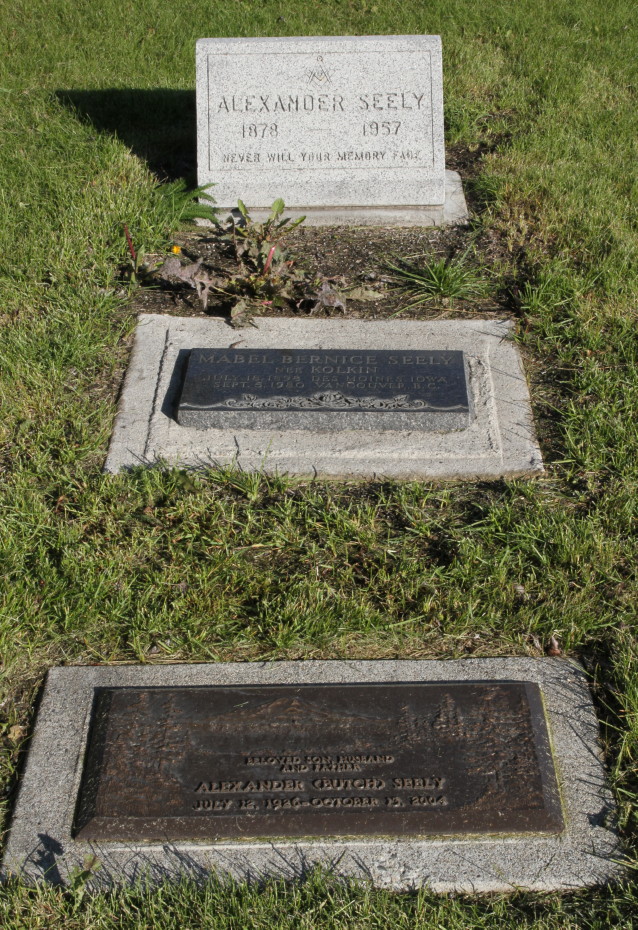 Grave of Mabel Bernice Seely in the Whitehorse Pioneer Cemetery, Yukon
