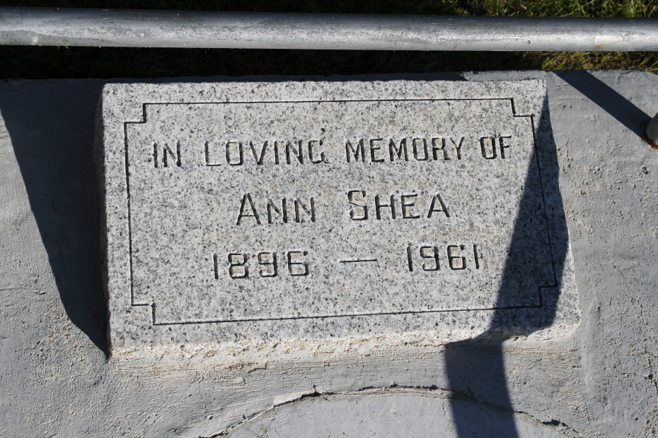 Grave of Ann Shea in the Whitehorse Pioneer Cemetery, Yukon