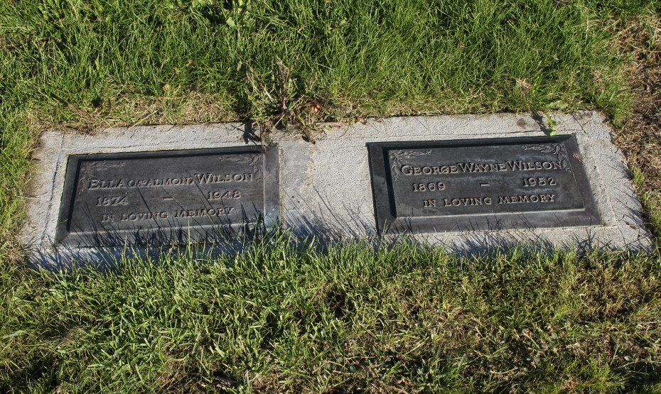 Grave of George Wayne Wilson in the Whitehorse Pioneer Cemetery, Yukon
