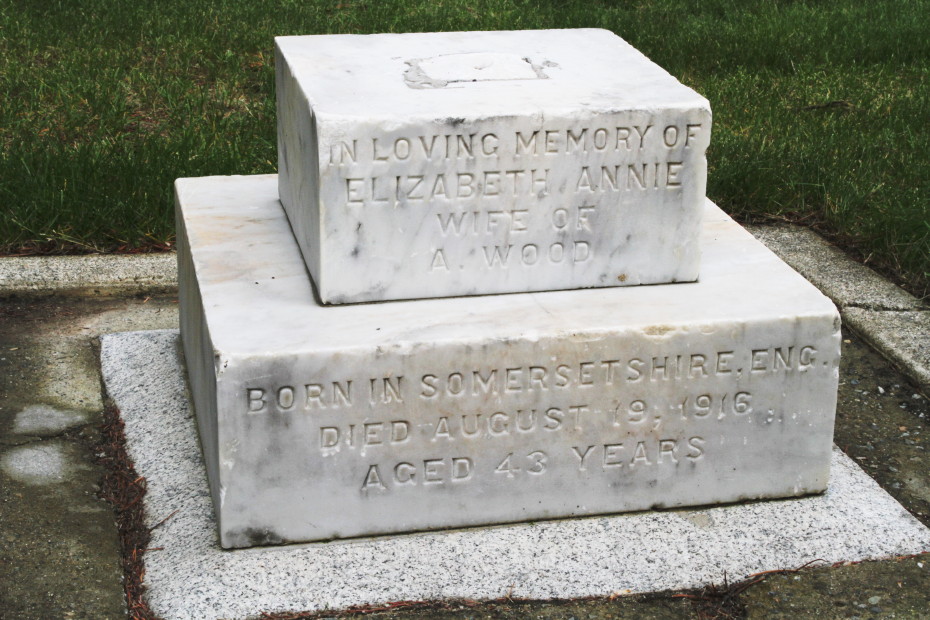 Grave of  in the Whitehorse Pioneer Cemetery, Yukon