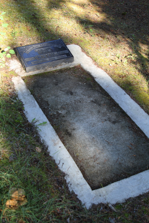Grave of Paul Wylie in the Whitehorse Pioneer Cemetery, Yukon