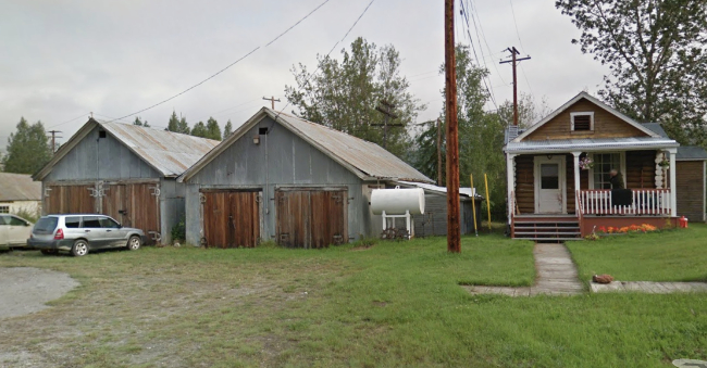 The Garage and Storage Building at Bear Creek in July 2015. Photo by Google.