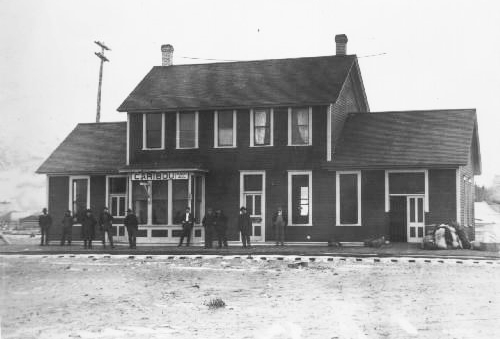 White Pass and Yukon Route railway station, Carcross. Photo: Yukon Archives, Devine Collection, 84/6.