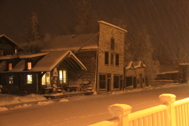 3rd Avenue Complex on the snowy night of February 11, 2015. Photo by Murray Lundberg.