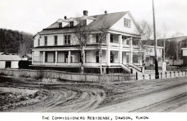 Commissioner's Residence, Dawson. Postcard, 1930s.