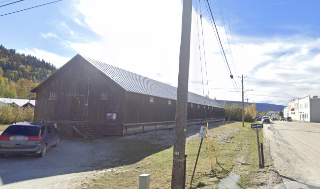 The Northern Commercial Company Warehouse in Dawson, seen from Fifth Avenue, September 2022. Photo by Google.