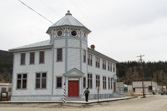 The old post office in Dawson City on September 21, 2016. Photo by Murray Lundberg.