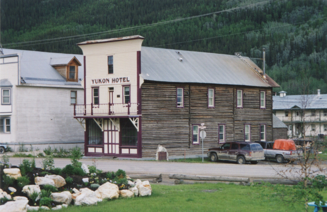 The Yukon Hotel from the southwest. Photo by Murray Lundberg, September 1999.