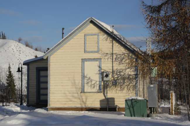Front of WP&YR Train Crew's House 1, November 4, 2024. Photo by Murray Lundberg.
