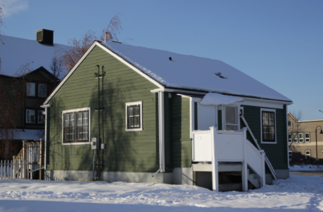 Rear of WP&YR Train Crew's House 2. Photo by Murray Lundberg.