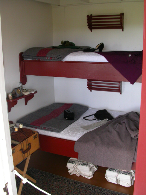 A stateroom on the S.S. Klondike on August 11, 2002. Photo by Murray Lundberg.