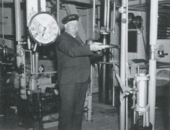 John Scotland, Chief Engineer on the S.S. Klondike from 1929 until 1944. Photo by Ian Ashdown.