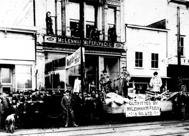 McLennan, McFeely & Co. outfitting a Klondike party.