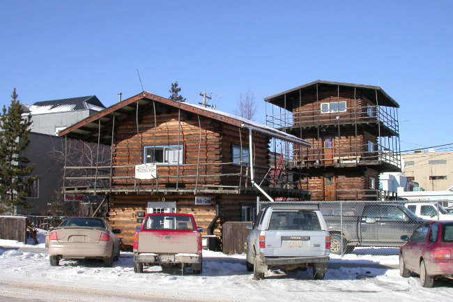 Log Skyscrapers, March 5, 2003. Photo by Murray Lundberg.