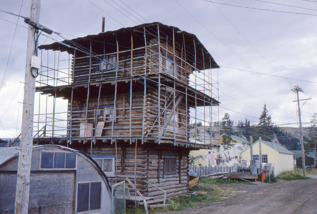 Log Skyscraper $#1, 1964. Kodachrome slide in Murray Lundberg's collection.