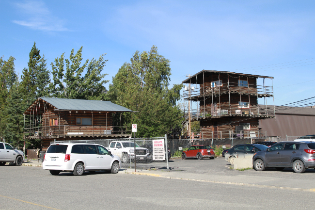 Log Skyscrapers, August 23, 2021. Photo by Murray Lundberg.