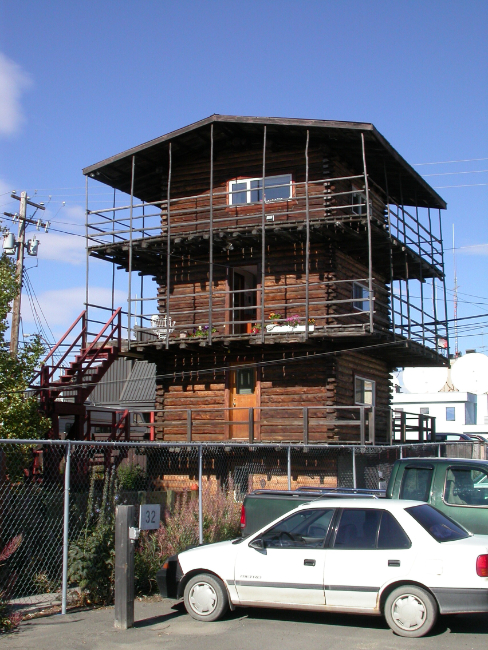 Log Skyscraper #1, September 6, 2002. Photo by Murray Lundberg.