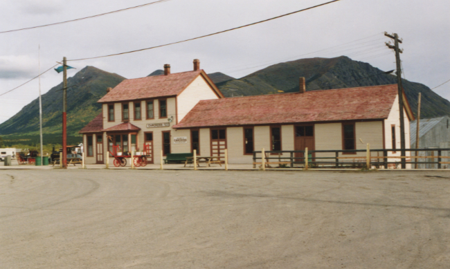 White Pass and Yukon Route railway station, Carcross, Yukon, ca. 1998. Photo by Murray Lundberg.