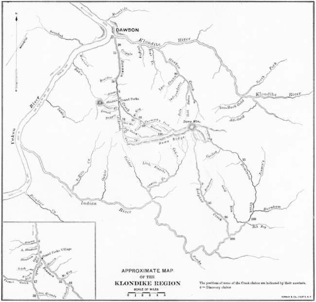 Map of the Klondike gold fields, 1899