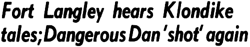 Headline: Fort Langley hears Klondike tales: Dangerous Dan 'shot' again, 1955