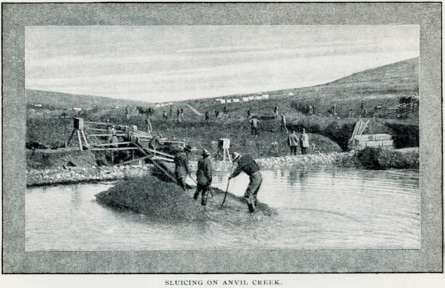 Sluicing on Anvil Creek - Romances of the World's Great Mines: The Klondike, 1903