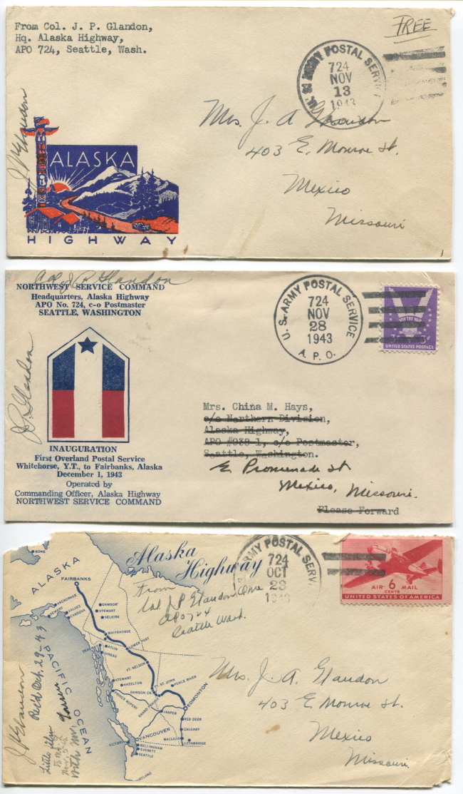 Alaska Highway Commemorative Envelopes, 1943