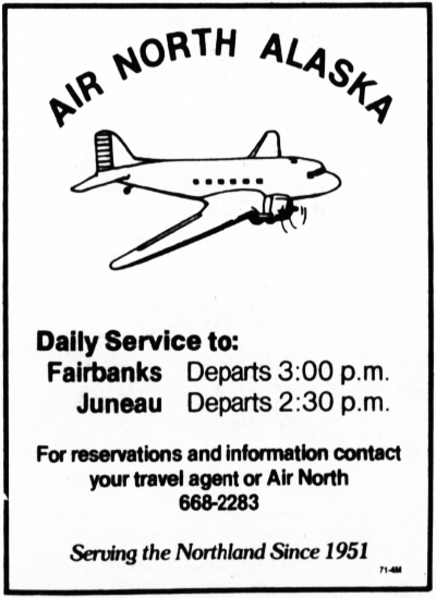 Air North Alaska DC-3 service, 1983