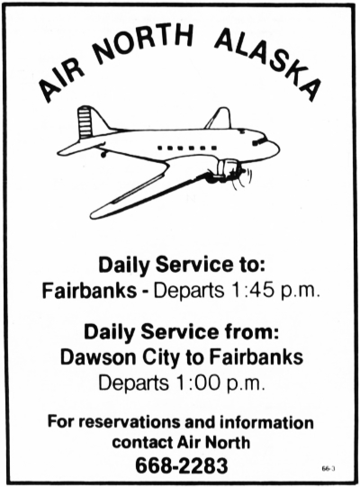 Air North Alaska DC-3 service, 1984