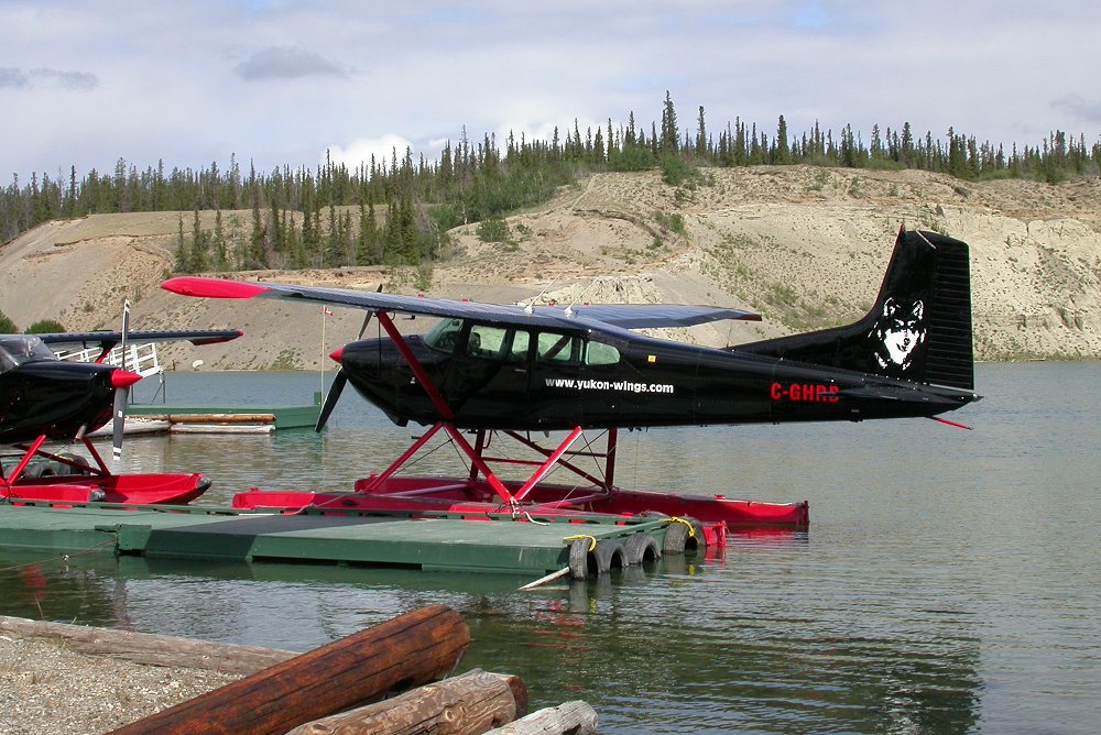 A photograph of C-GHRB, a Cessna A185E