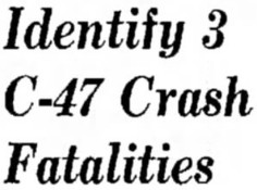 C-47 Crashes Near Eielson Base - Fairbanks, 1951
