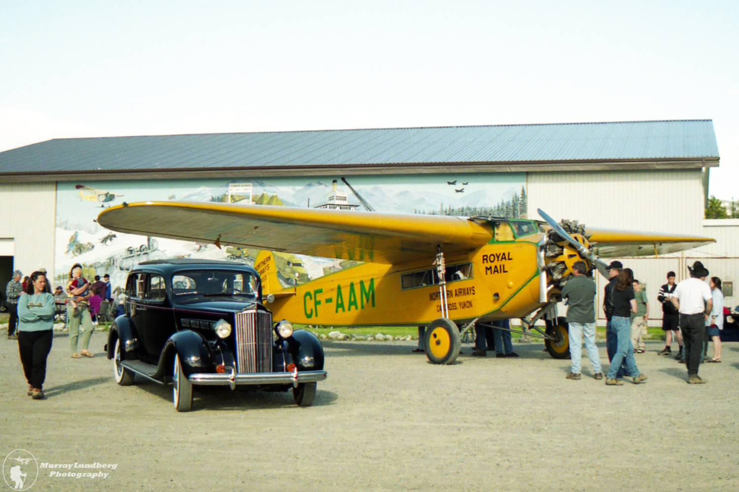 Western Canada Aviation Museum's 1929 Fokker Super Universal CF-AAM at the Yukon Transportation Museum, Whitehorse, Yukon (CYXY) on June 19, 2001.
