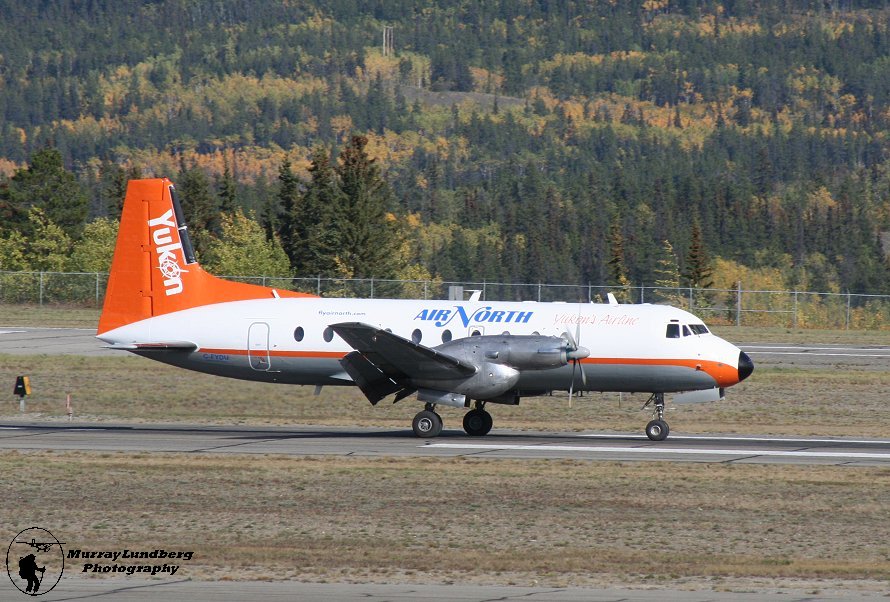 Air North's Hawker Siddeley HS 748 Series 2A C-FYDU at Whitehorse, Yukon (CYXY)