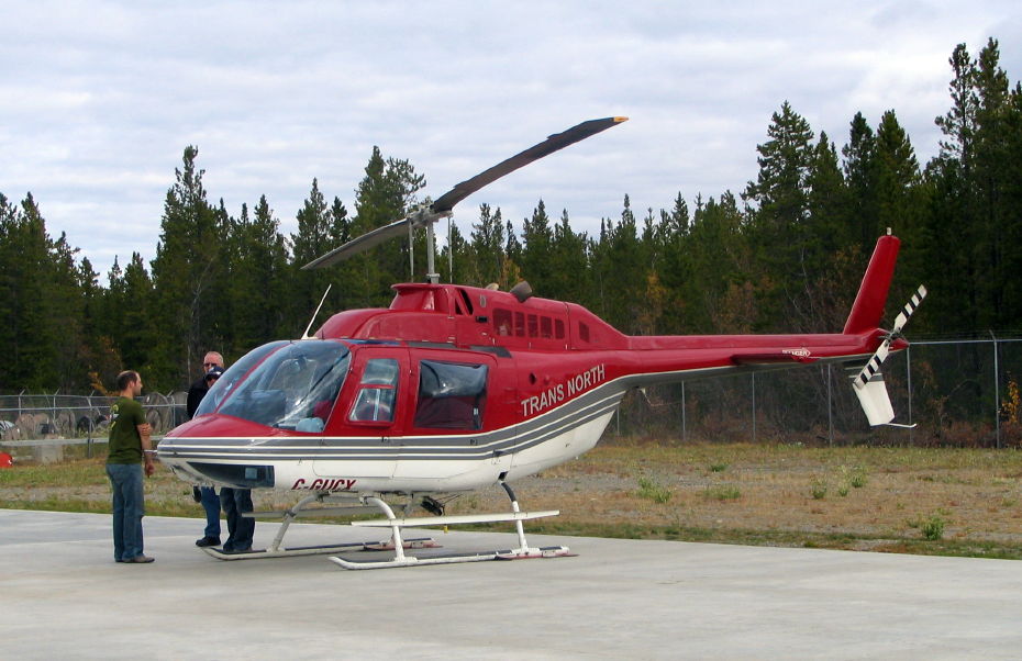 C-GUCX, a 1975 Bell 206B operated by Trans North Turbo Air