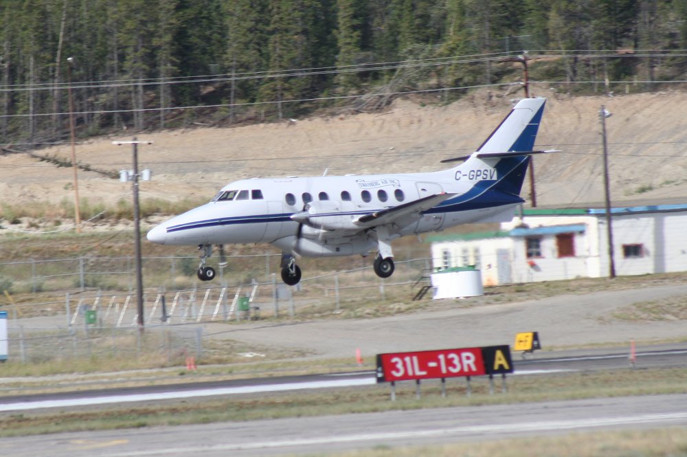 A photograph of C-GPSV, a British Aerospace Jetstream Model 3112