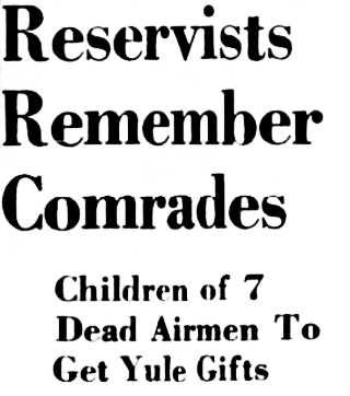 Children of 7 Dead Airmen To Get Yule Gifts - December 21, 1961