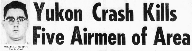 Yukon Crash Kills Five Airmen of Houston Area - November 24, 1961